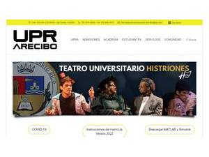University of Puerto Rico-Arecibo Campus's Website Screenshot