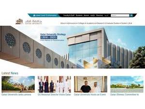 Qatar University's Website Screenshot