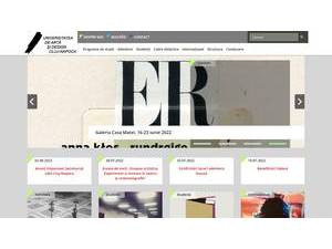 University of Art and Design Cluj-Napoca's Website Screenshot