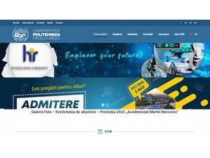 Politehnica University of Bucharest's Website Screenshot