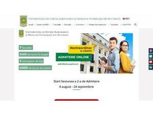 University of Agronomic Sciences and Veterinary Medicine of Bucharest's Website Screenshot