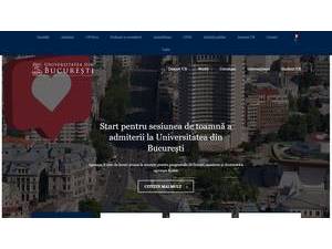 University of Bucharest's Website Screenshot