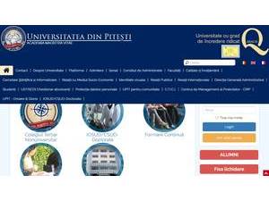 Universitatea din Pitesti's Website Screenshot
