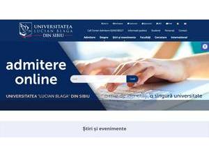 Universitatea Lucian Blaga din Sibiu's Website Screenshot
