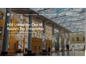 National Research University Higher School of Economics's Website Screenshot