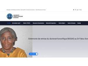 Cheikh Anta Diop University's Website Screenshot