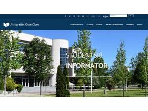 Univerzitet Crne Gore's Website Screenshot