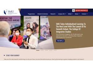 Singapore Management University's Website Screenshot