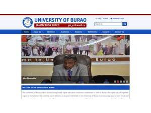 University of Burao's Website Screenshot