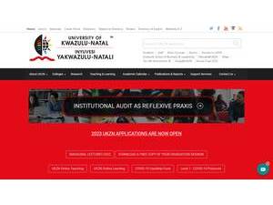 University of KwaZulu-Natal's Website Screenshot
