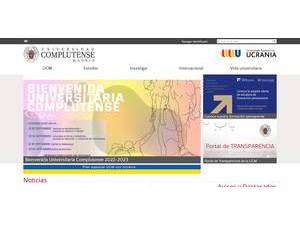 Universidad Complutense de Madrid's Website Screenshot