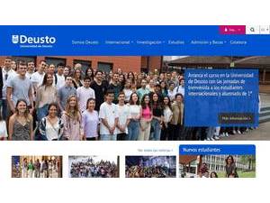 Universidad de Deusto's Website Screenshot