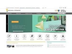 Universidad de Extremadura's Website Screenshot