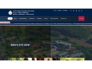 South Eastern University of Sri Lanka's Website Screenshot
