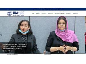 Ahfad University for Women's Website Screenshot