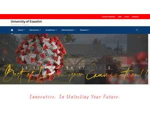 University of Eswatini's Website Screenshot