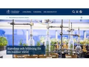 Stockholm University's Website Screenshot