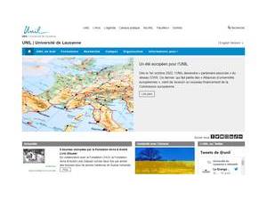 University of Lausanne's Website Screenshot