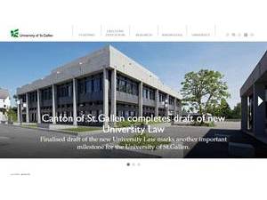 University of St. Gallen's Website Screenshot