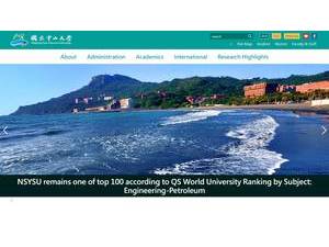 National Sun Yat-Sen University's Website Screenshot