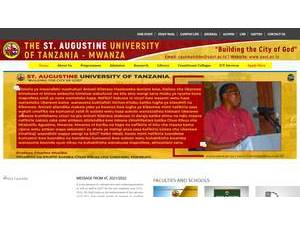 St. Augustine University of Tanzania's Website Screenshot