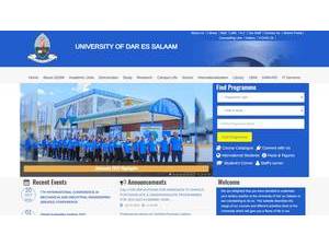 University of Dar es Salaam's Website Screenshot