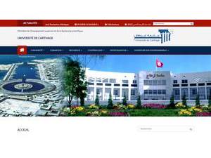 Université de Carthage's Website Screenshot