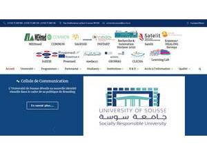 جامعة سوسة's Website Screenshot