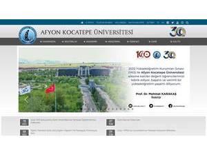 Afyon Kocatepe Üniversitesi's Website Screenshot