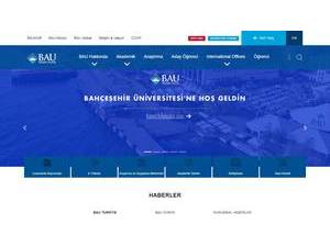 Bahçesehir Üniversitesi's Website Screenshot