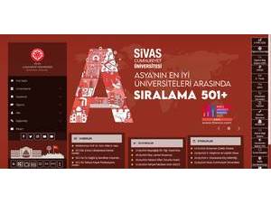 Sivas Cumhuriyet Üniversitesi's Website Screenshot