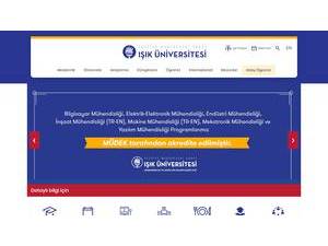 Isik Üniversitesi's Website Screenshot