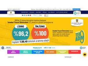 Istanbul Ticaret Üniversitesi's Website Screenshot