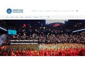 Kadir Has University's Website Screenshot