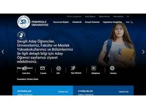 Pamukkale Üniversitesi's Website Screenshot