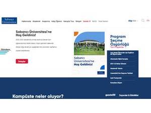 Sabanci Üniversitesi's Website Screenshot