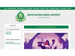 Donetsk National Medical University's Website Screenshot