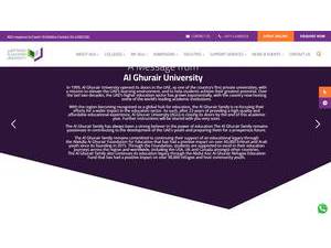 Al Ghurair University's Website Screenshot