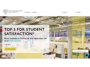 Buckinghamshire New University's Website Screenshot