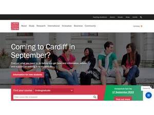 Cardiff University's Website Screenshot