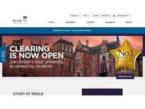 Keele University's Website Screenshot