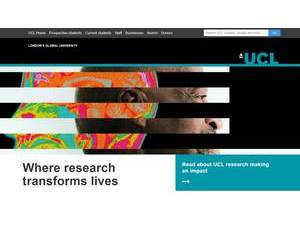 University College London's Website Screenshot