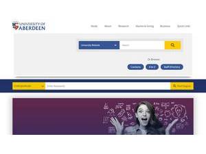 University of Aberdeen's Website Screenshot