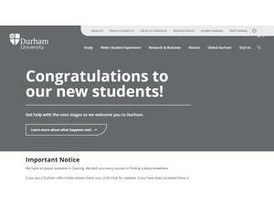 Durham University's Website Screenshot