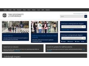 University of Edinburgh's Website Screenshot