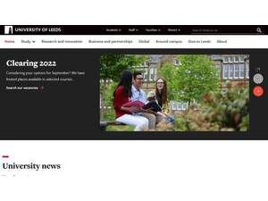 University of Leeds's Website Screenshot