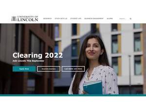 University of Lincoln's Website Screenshot