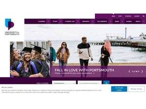University of Portsmouth's Website Screenshot