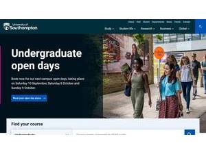 University of Southampton's Website Screenshot