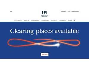 University of Sussex's Website Screenshot